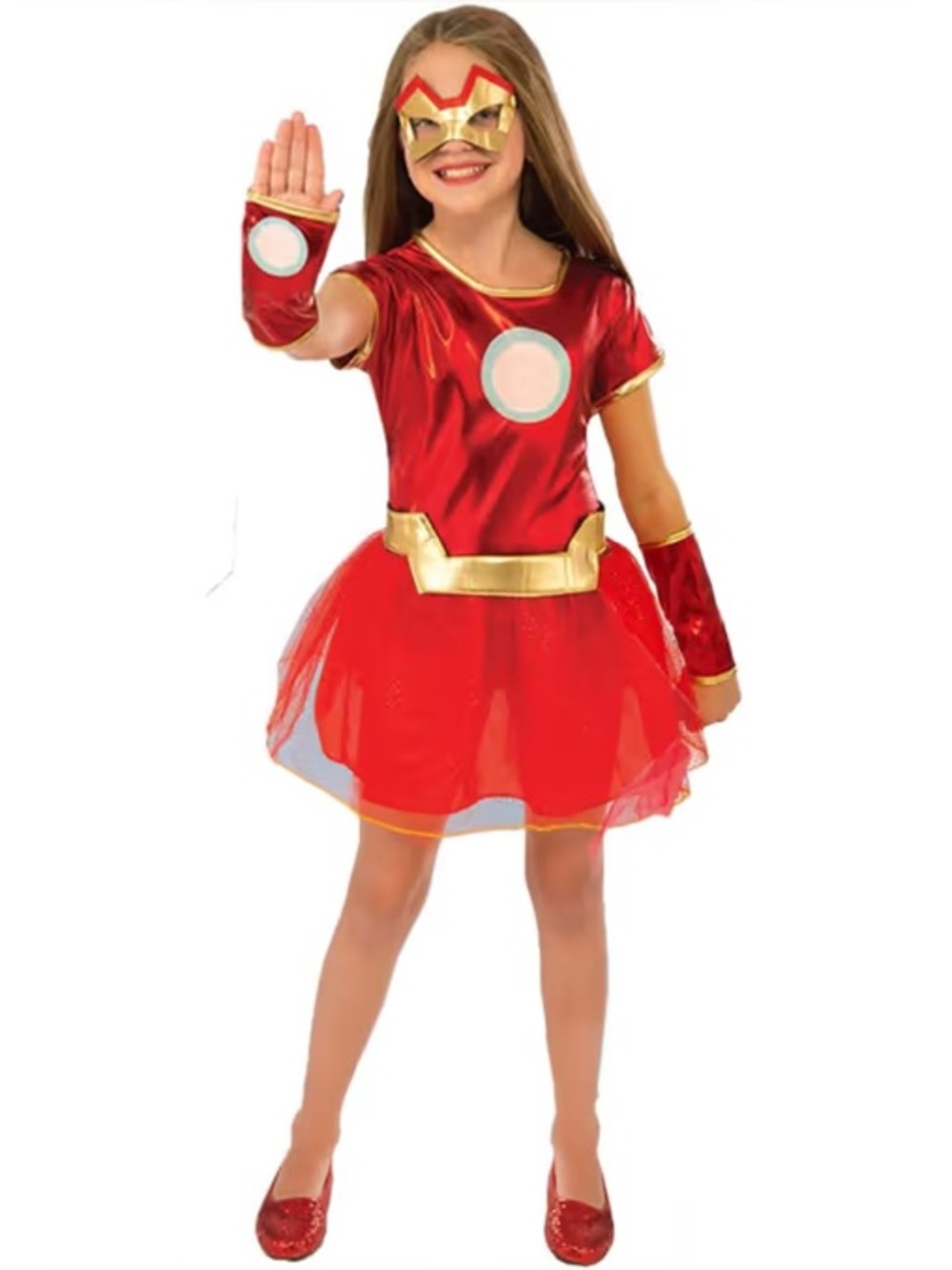 BRAND NEW girl marvel rescue pepper potts halloween costume size M 8-10 for 5-7y